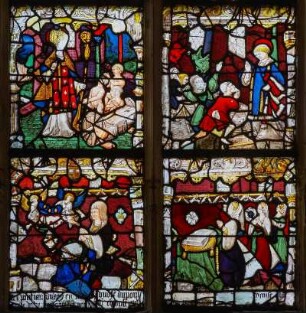 Frankreich. Haute Normandie. Eure. Pont Audemer. Eglise Saint Ouen. Gruendung 11 Jahrhundert. Renaissance Fenster. Detail
