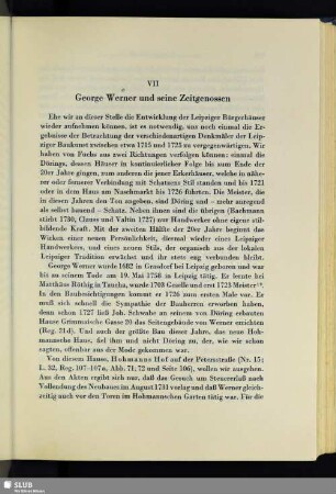 VII George Werner und seine Zeitgenossen