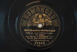 Darf ich wohl den Worten Trauen : Duett aus "Czar und Zimmermann" / von Lortzing