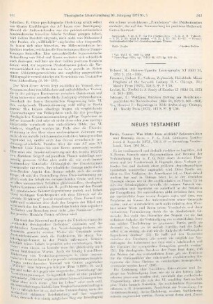 342-345 [Rezension] Perrin, Norman, Was lehrte Jesus wirklich?
