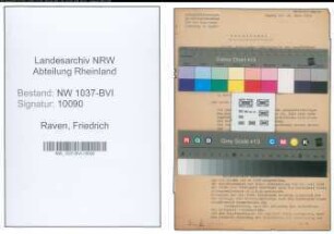 Entnazifizierung Friedrich Raven , geb. 17.11.1889 (Lehrer)