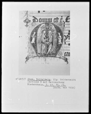 Initiale M mit Heimsuchung