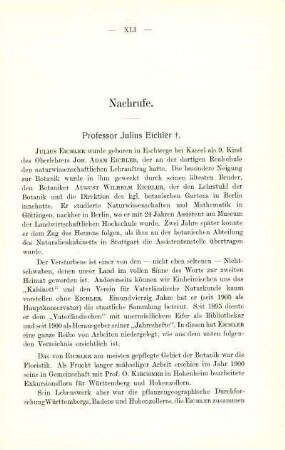 Professor Julius Eichler ✝