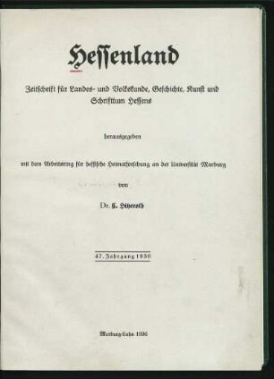 Heft 1/2, Januar/Februar 1936