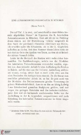 21: Eine altgriechische Porosstatue in München