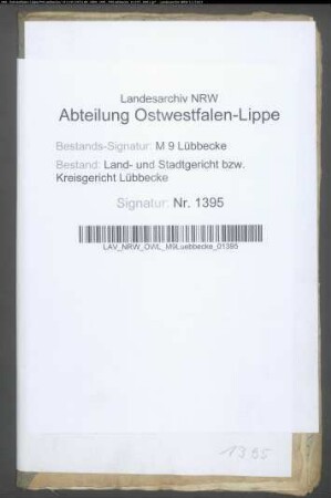 Erblasser: Witte, Hedewig: