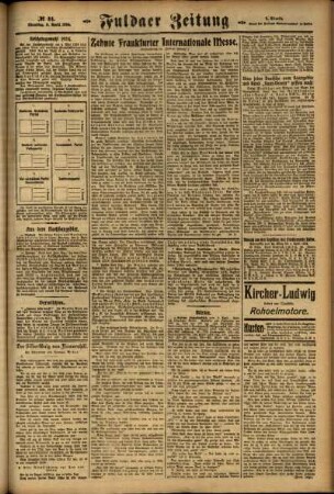 Zweite Ausgabe vom Dienstag, den 08. April 1924.