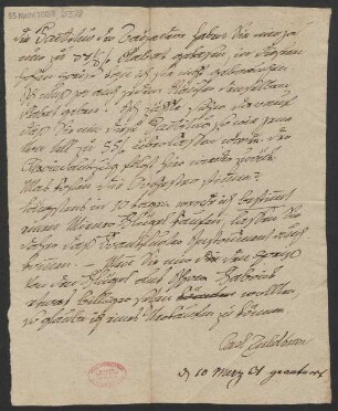 Brief an B. Schott's Söhne : 03.1831