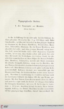 1: Topographische Studien, 1, Zur Topographie von Marathon