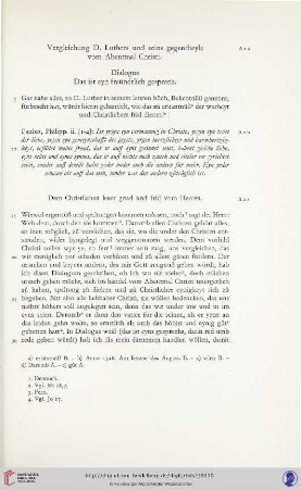 Vergleichung D. Luthers und seins gegentheyls vom Abentmal Christi. Dialogus Das ist eyn freündtlich gesprech