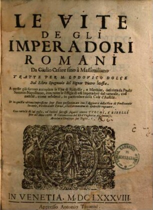 Le vite de gli imperadori Romani ...