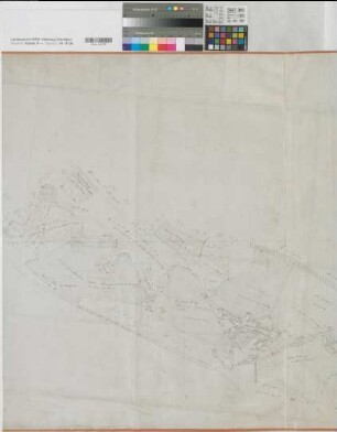 Emscher Terrainaufnahme von Haus Grimberg bis Henrichenburg Entwurf Haus Crange 1818/19 o.M. 96 x 144 Zeichnung KSM IV Nr. 190