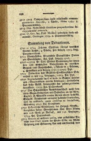 Sammlung von Deductionen.