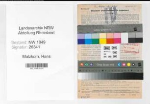Entnazifizierung Hans Malzkorn , geb. 06.05.1896 (Restaurateur)