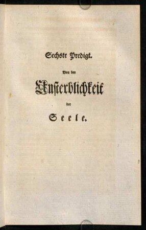 139-170, Sechste Predigt.