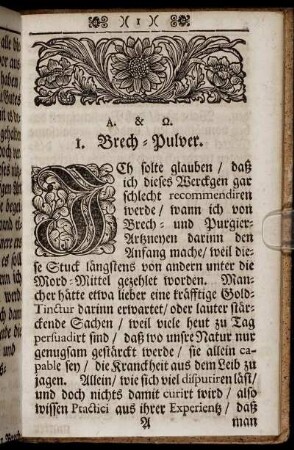 1. Brech-Pulver. - 9. Anhaltendes Pulver.