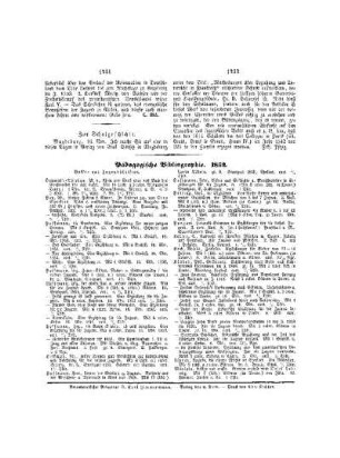 Pädagogische Bibliographie : 1852