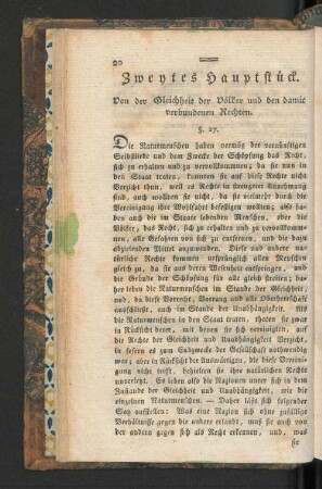 Zweytes Hauptstück.