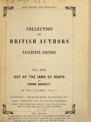 Out of the jaws of death, 1