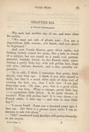 Chapter XII. A curios conversation