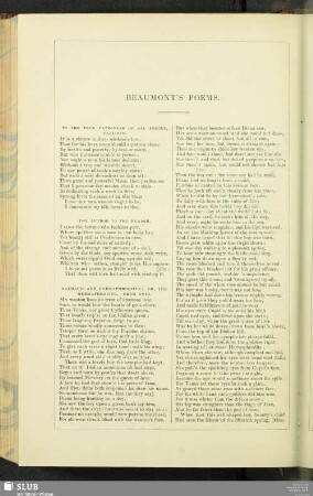 Beaumont's Poems