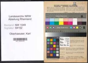 Entnazifizierung Karl Oberhaeuser , geb. 05.03.1909 ()