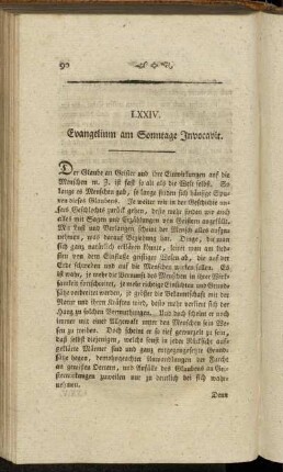 LXXIV. Evangelium am Sonntage Invocavit.