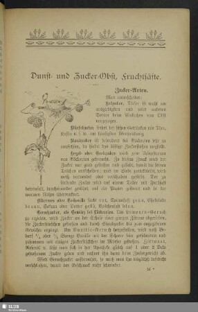 Dunst- und Zucker-Obst, Fruchtsäfte