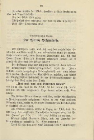 Einundvierzigstes Kapitel. Der Wittwe Bekenntnisse