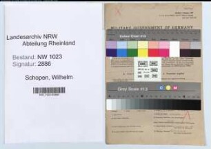 Entnazifizierung Wilhelm Schopen , geb. 20.02.1911 (Landwirt)