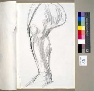 Beinstudie (Detailstudie zur Auferstehung )