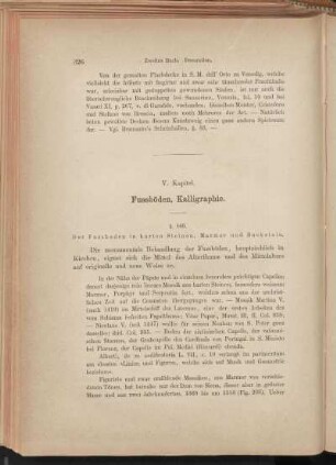 V. Kapitel. Fussböden, Kalligraphie.