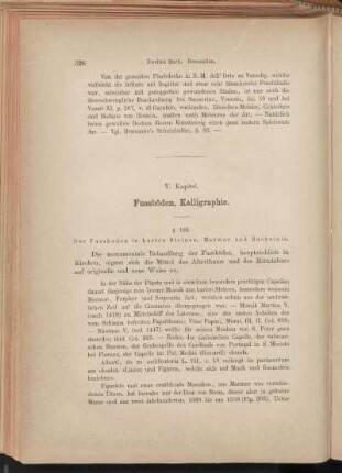 V. Kapitel. Fussböden, Kalligraphie.
