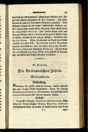 IV. Kapitel. Die Britannischen Inseln.