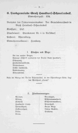 6. Landgemeinde Groß Hansdorf-Schmalenbeck.