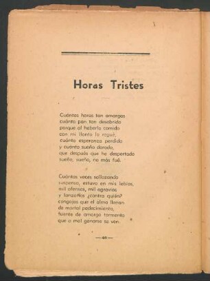 Horas Tristes