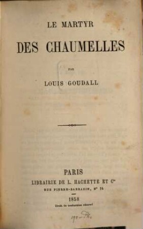 Le Martyr des Chaumelles
