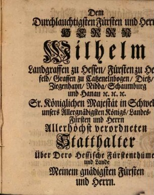 Johann Herman Schmincke Sr. Königlichen Majestät in Schweden Hoch-Fürstlich Hessischen gewesenen Raths, Bibliothecarii und Historiographi. Historische Untersuchung Von Des Otto Schützen, Gebohrnen Printzen von Hessen, Begebenheiten am Clevischen Hof