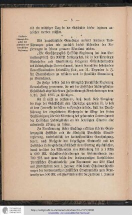 Verstaatlichungs-Angebot der Hessischen und Preußischen Regierung