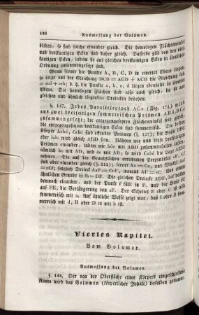 Viertes Kapitel. Vom Volumen.