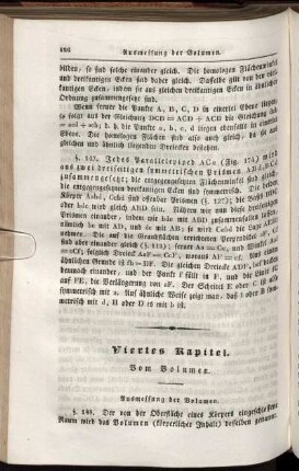 Viertes Kapitel. Vom Volumen.