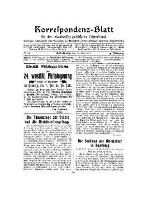 Die Finanzlage der Städte und die Gleichstellungsfrage