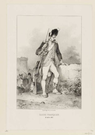 Garde française, 14 juillet 1789, Blatt 3 der Folge "Militärkostüme vor und während der Revolution"