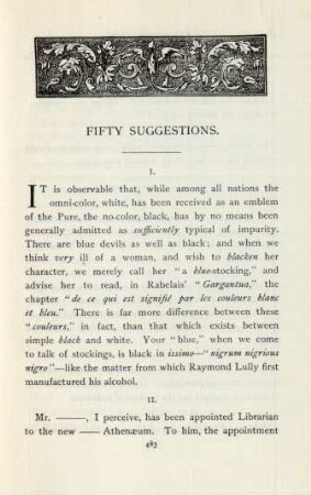 Fifty suggestions