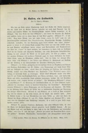 St. Gallen, ein Kutlurbild : (Schluß)