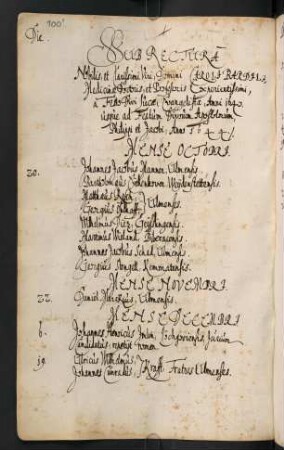 Winterhalbjahr 1643/1644. Rektorat Karl Bardili der Jüngere