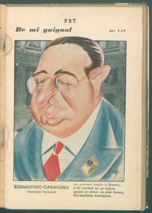 Bernardino Garaguso (Diputado Nacional) - [Caricatura] : De mi Guignol