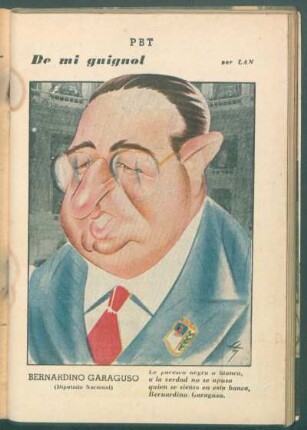 Bernardino Garaguso (Diputado Nacional) - [Caricatura] : De mi Guignol