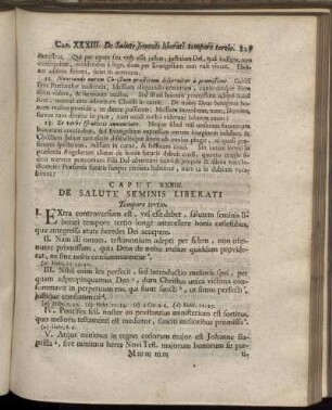Caput XXXIII. De Salute Seminis Liberati Tempore tertio.