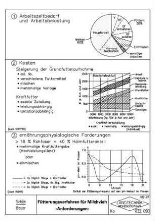 Fütterungsverfahren für Milchvieh -Anforderungen-